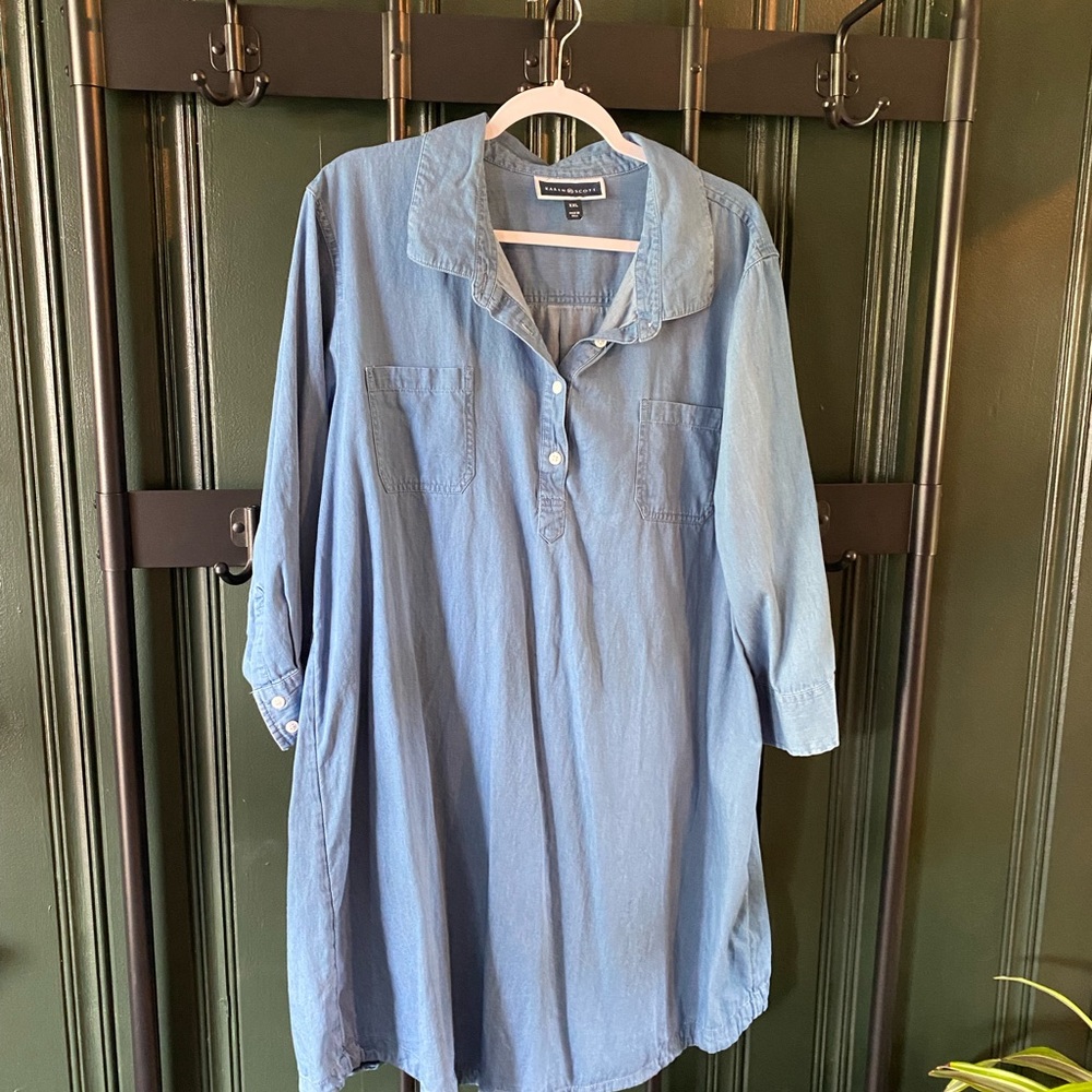 🟢 2 for $15 denim dress